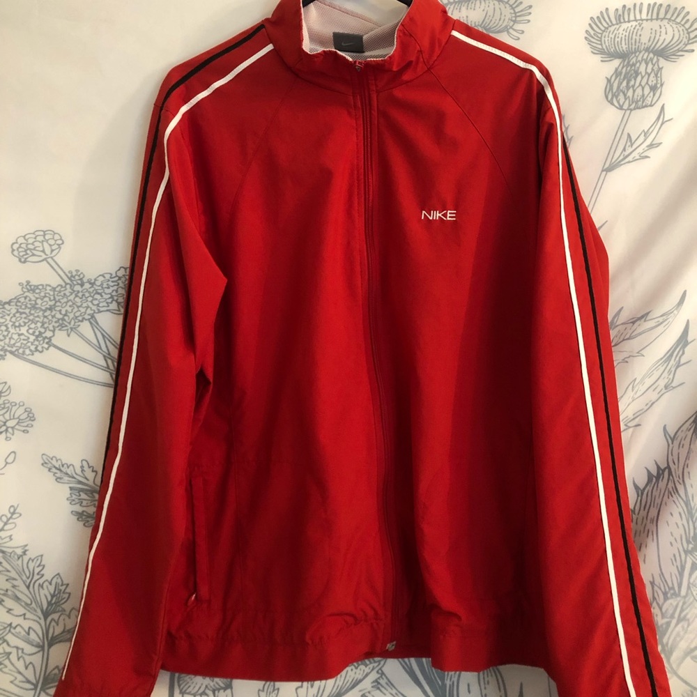 Red Nike windbreaker